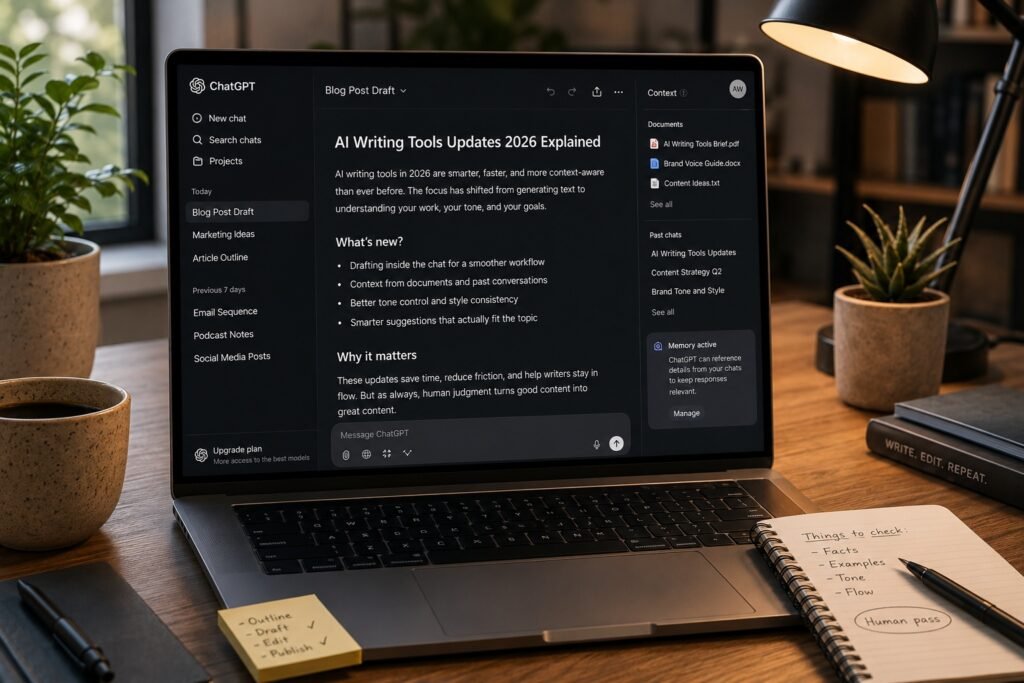 ai writing tools updates 2026