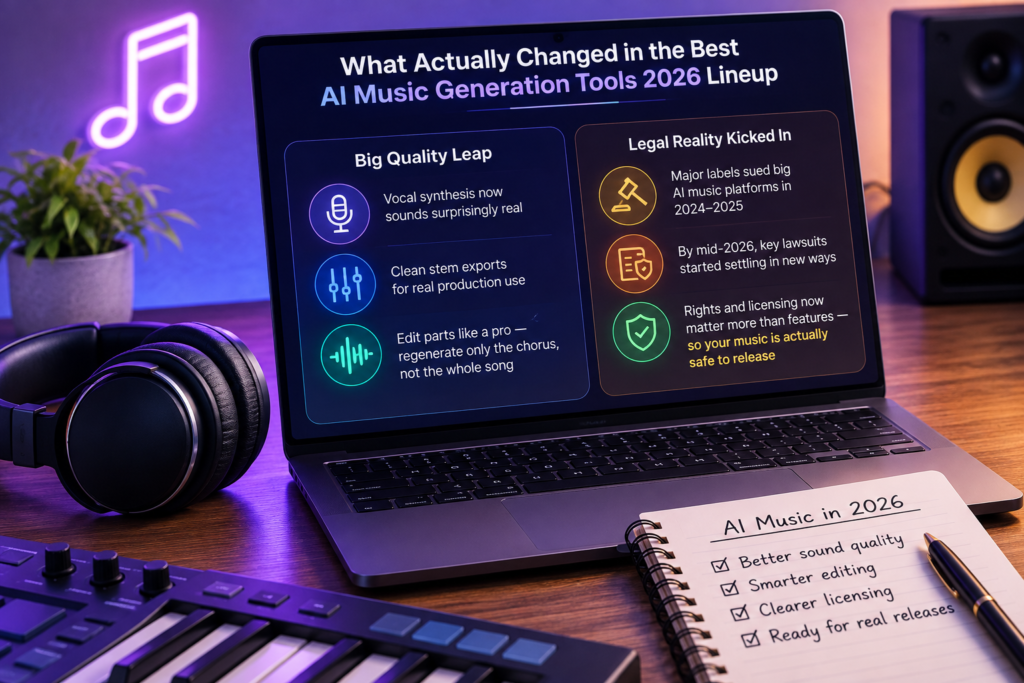 best ai music generation tools 2026